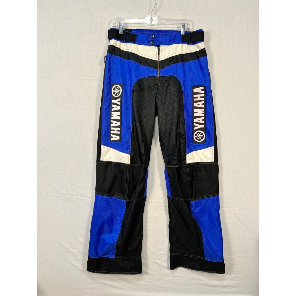 Yamaha FXR Mens XL Blue Black White Motocross Racing Pants P.U. Coated Nylon